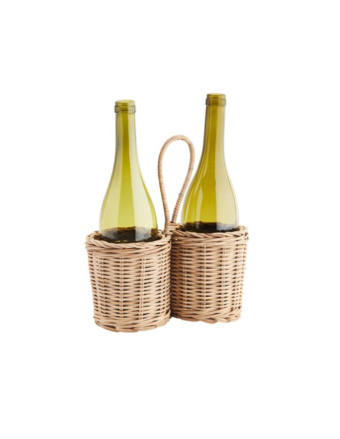 Rattan Woven Bottle Holder, Madam Stoltz