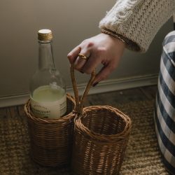 Rattan Woven Bottle Holder, Madam Stoltz