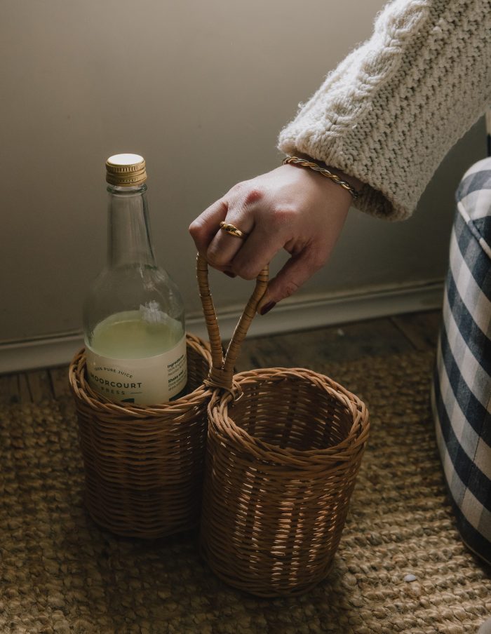 Rattan Woven Bottle Holder, Madam Stoltz