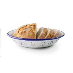 Blue Enamel Bread Basket